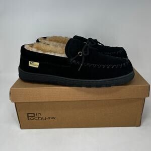 Pinpochyaw Sheepskin Moccasin Indoor Outdoor House Slippers Mens Size 7